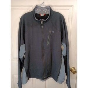 VTG Nike ACG Jacket Men XL Black Gray Colorblock Softshell Full Zip Pockets EUC